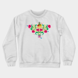 Tropical Floral Ornament Crewneck Sweatshirt